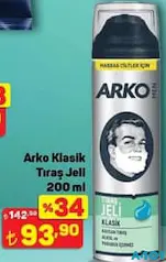 ARKO KLASİK TIRAŞ JELİ 200 ML